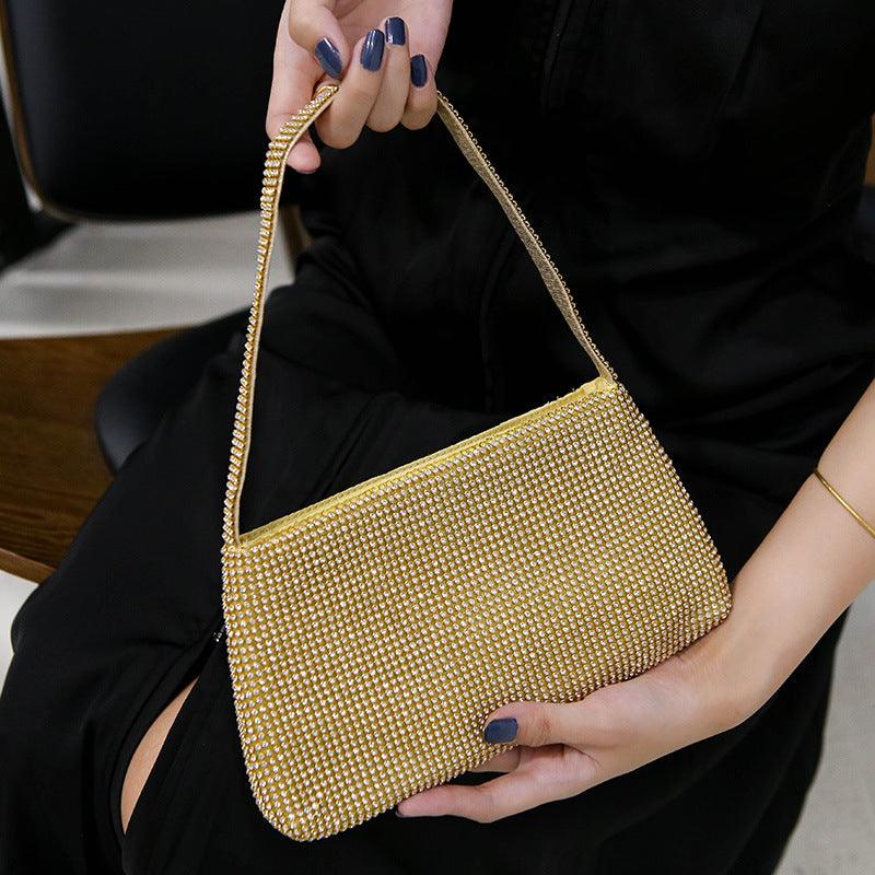 Diamond set trapezoid diamond evening bag 789232822034 - COCOMELODY