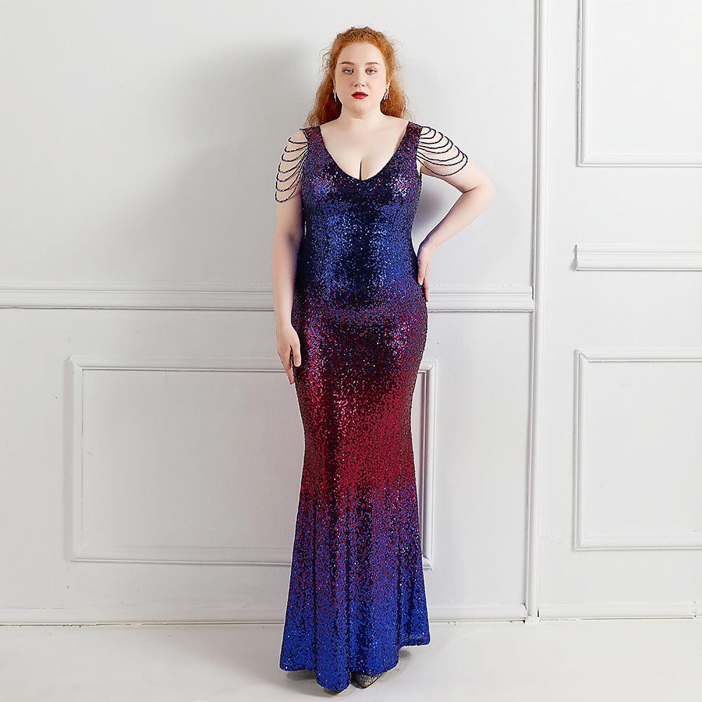 Trumpet-Mermaid Floor Length Sequins Evening Dress 647184898598 - COCOMELODY