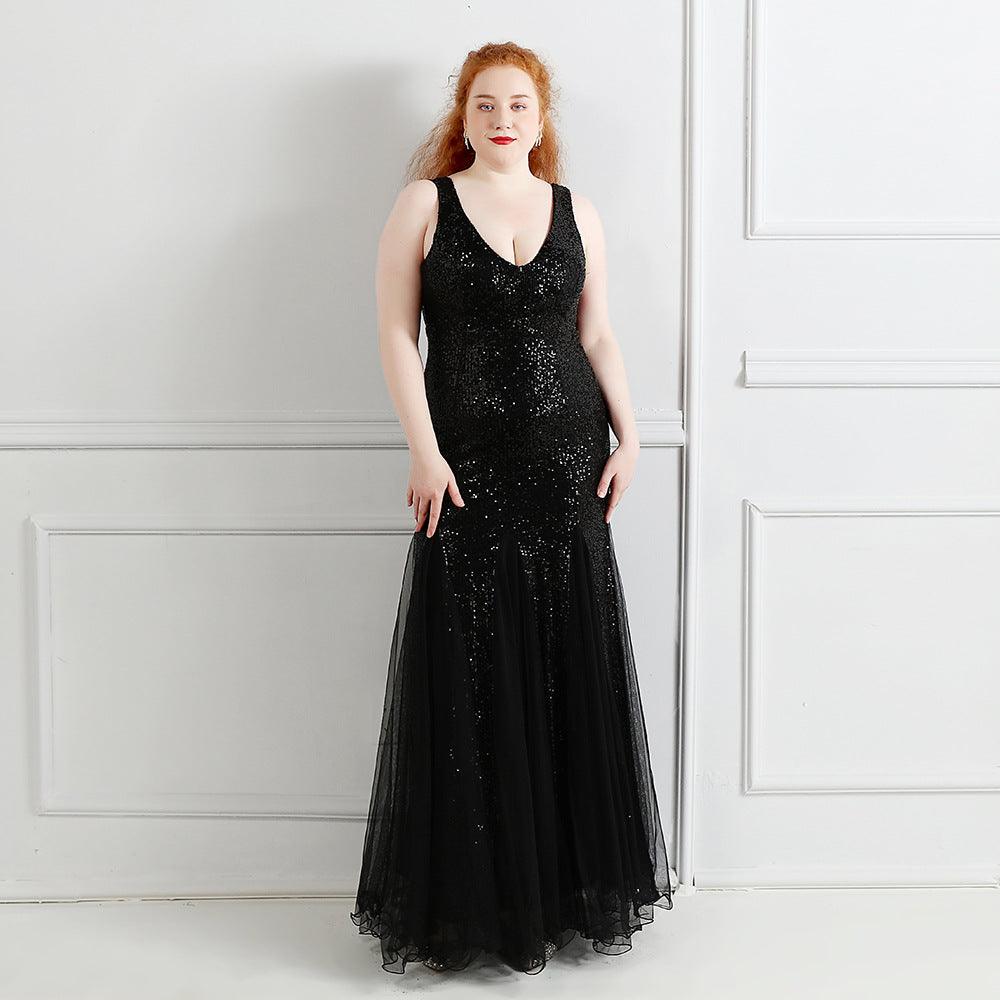 Sheath-column floor length sequined dress 646647576334 - COCOMELODY