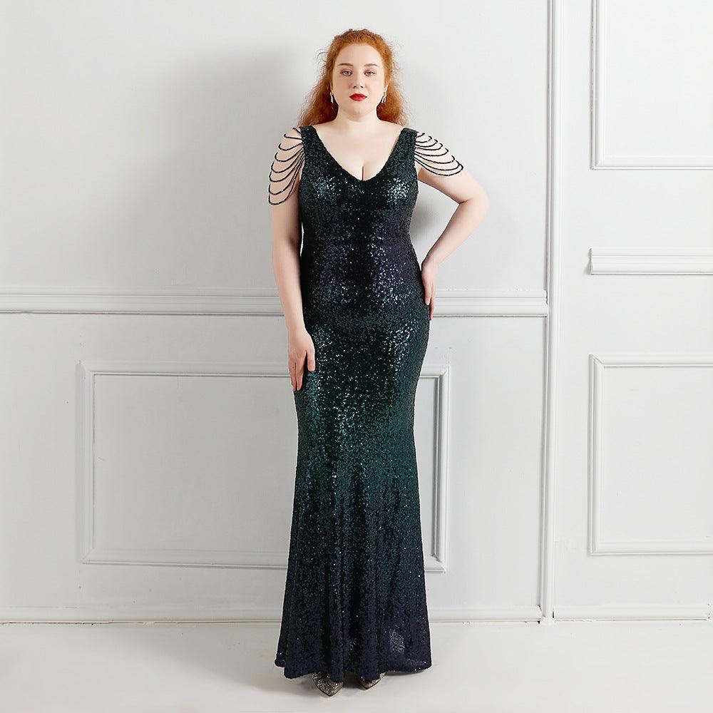 Trumpet-Mermaid Floor Length Sequins Evening Dress 647184898598 - COCOMELODY