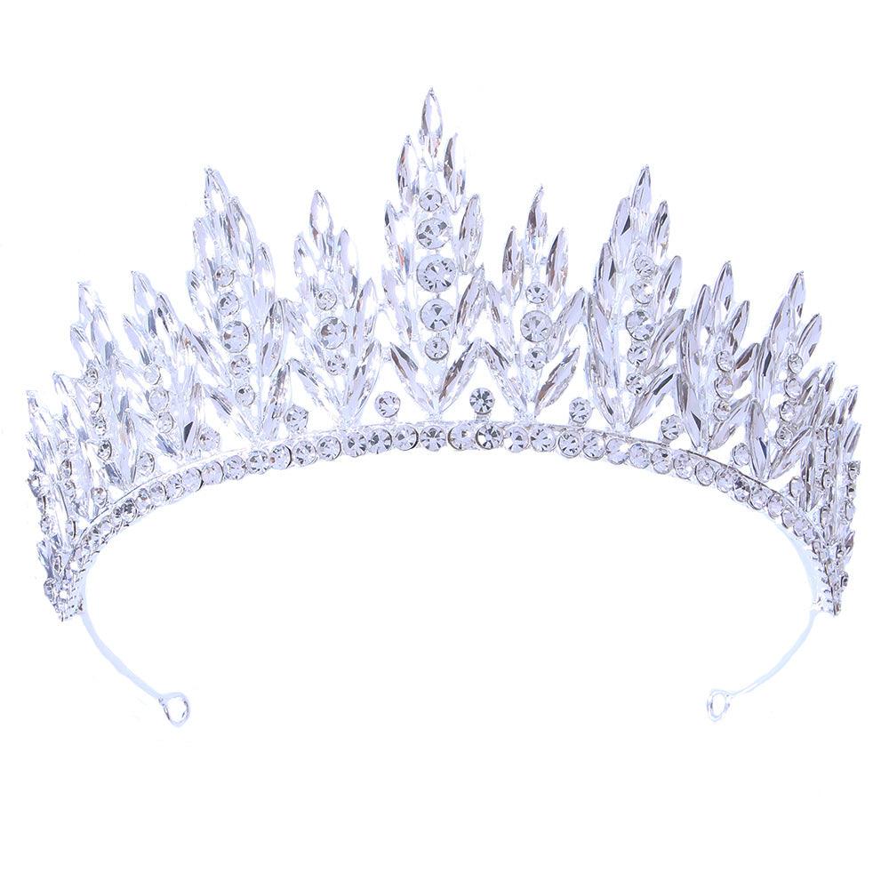 Full diamond super flash half round crown bride wedding headwear photography with makeup styling up-hair crown 677485871099