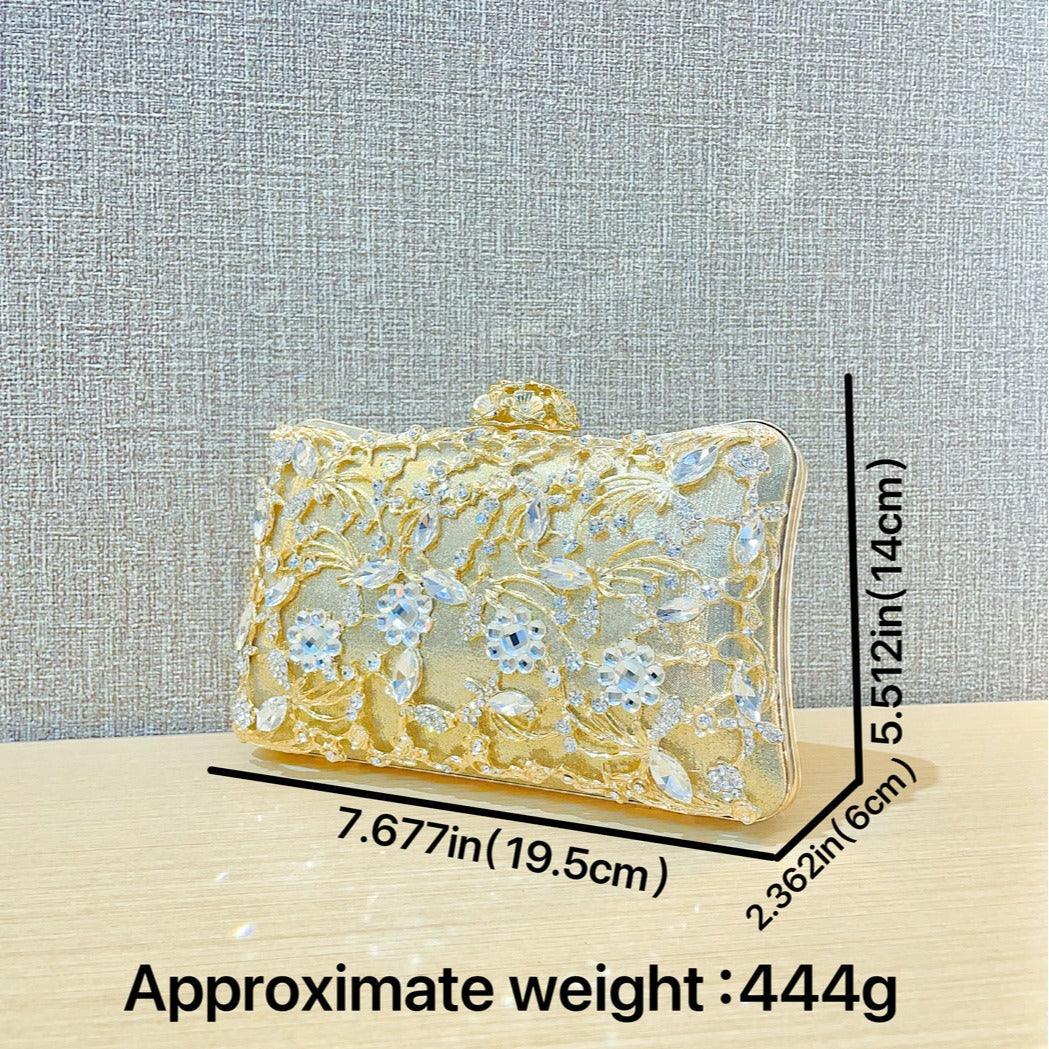 Light luxury diamond-encrusted banquet hand dress bag  801446090486