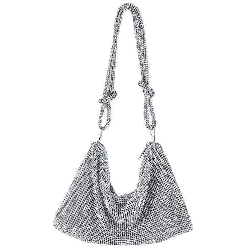 Metal diamond-encrusted dinner bag 776820368706 - COCOMELODY