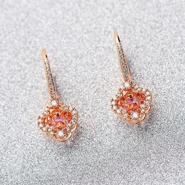 Four-leaf clover stud earrings 738526713611 - COCOMELODY