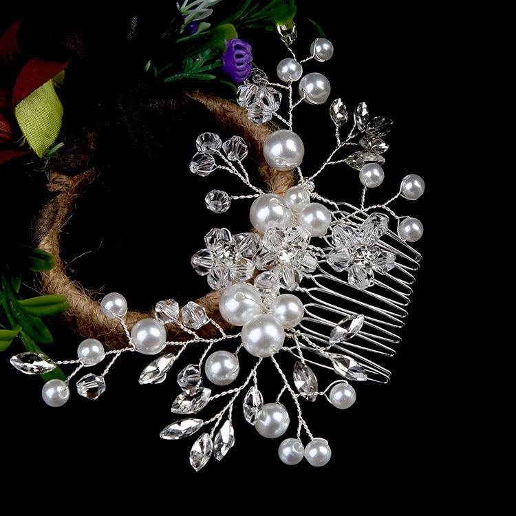 Pearl Bride Hair Comb Wedding Hair Accessories for Brides 597087436525 - COCOMELODY