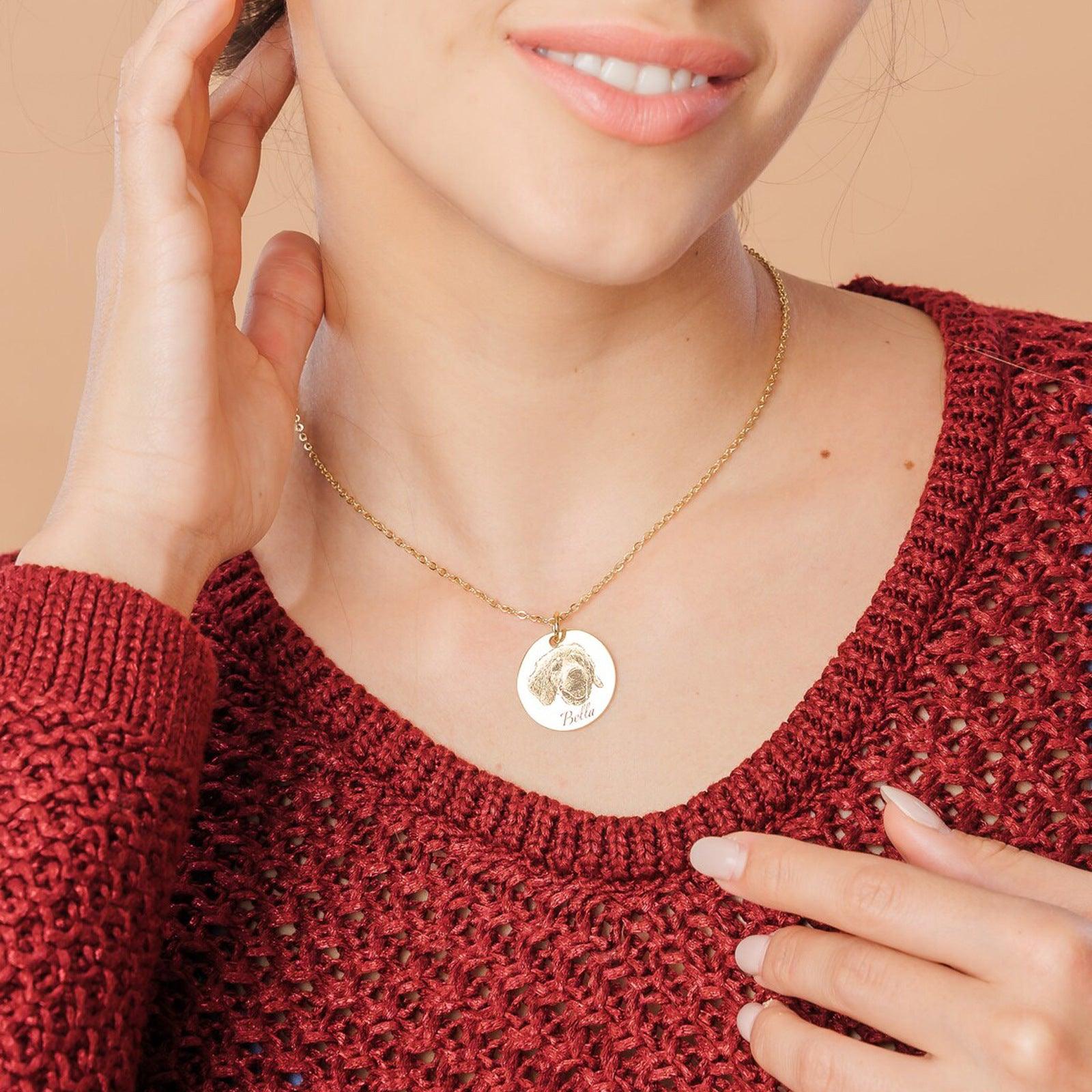 Personalized fashion versatile round necklace 792185123099 - COCOMELODY