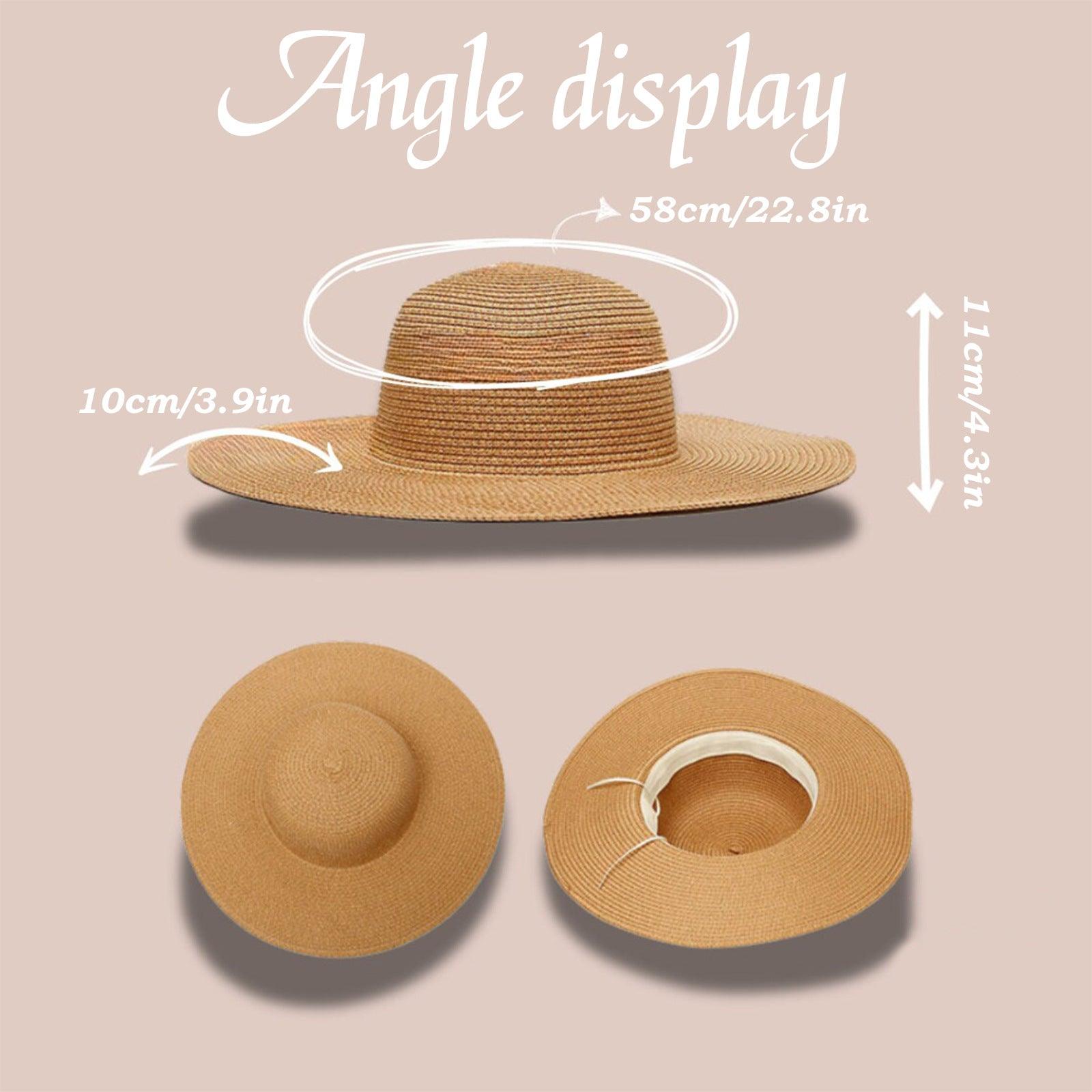 Straw hat beach hat Holiday sunblock hat UV face 822589156610 - COCOMELODY