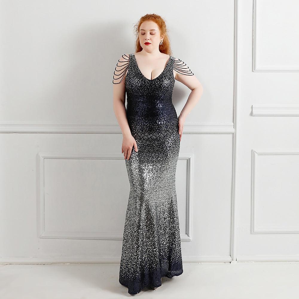 Trumpet-Mermaid Floor Length Sequins Evening Dress 647184898598 - COCOMELODY