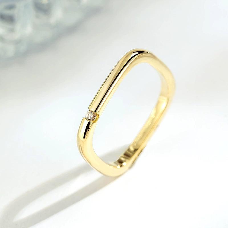 Index finger sterling silver ring small square ring personality couple ring 635585616929 - COCOMELODY