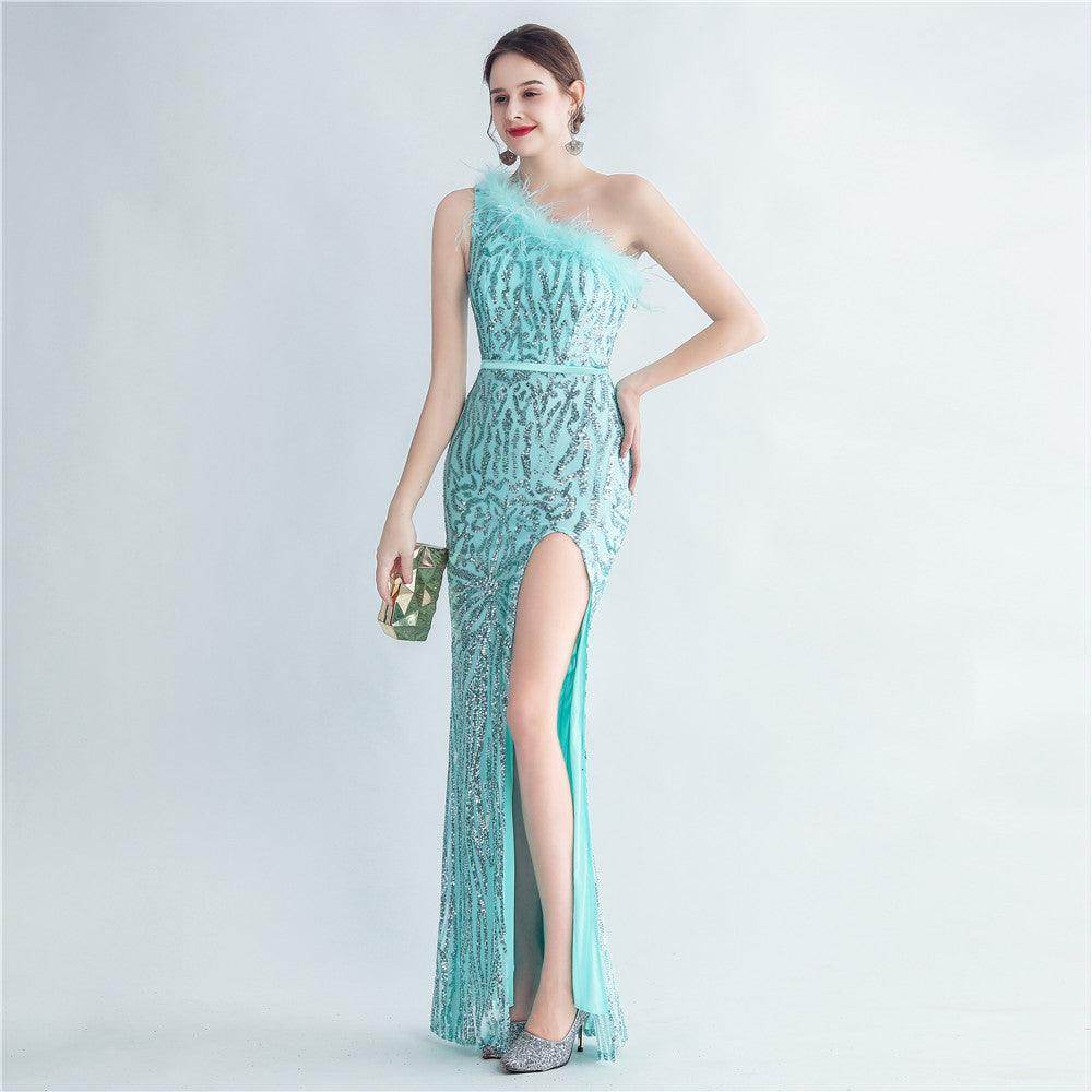 Trumpet-Mermaid Floor Length Sequins Evening Dress 732575208183 - COCOMELODY