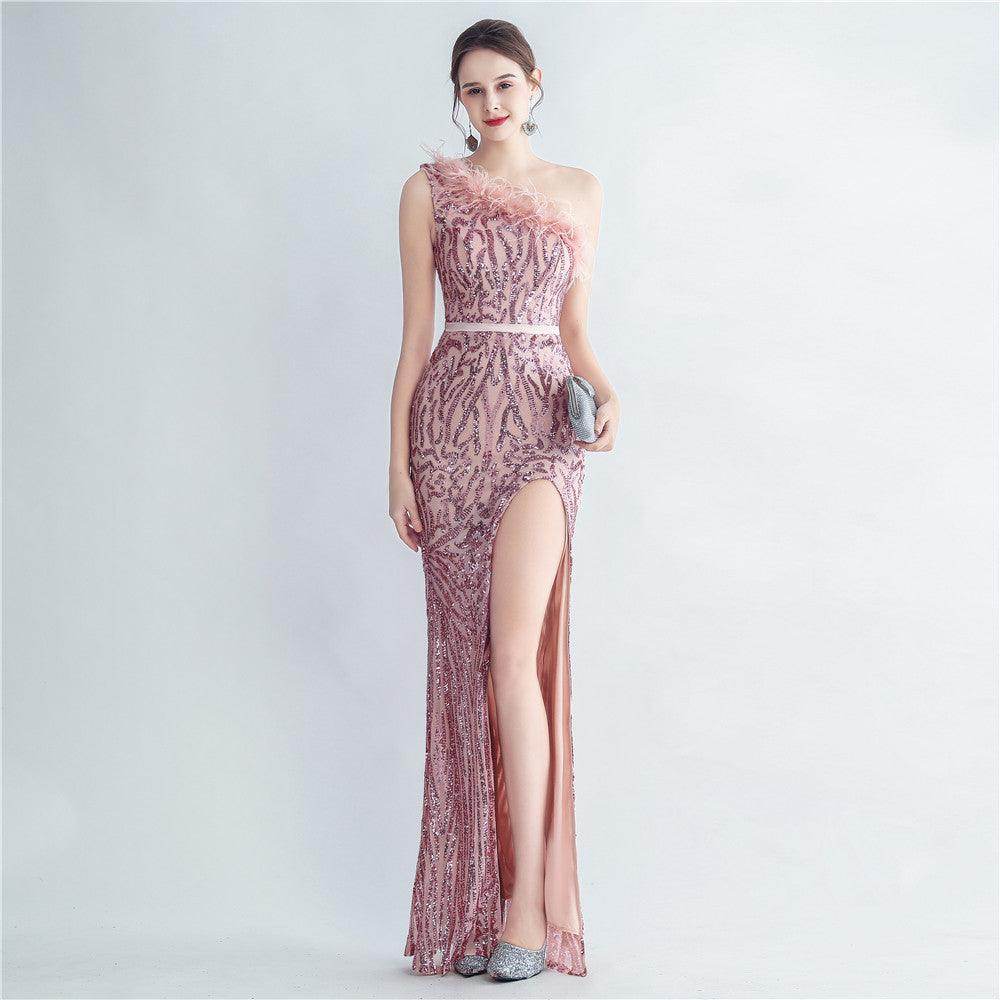 Trumpet-Mermaid Floor Length Sequins Evening Dress 732575208183 - COCOMELODY