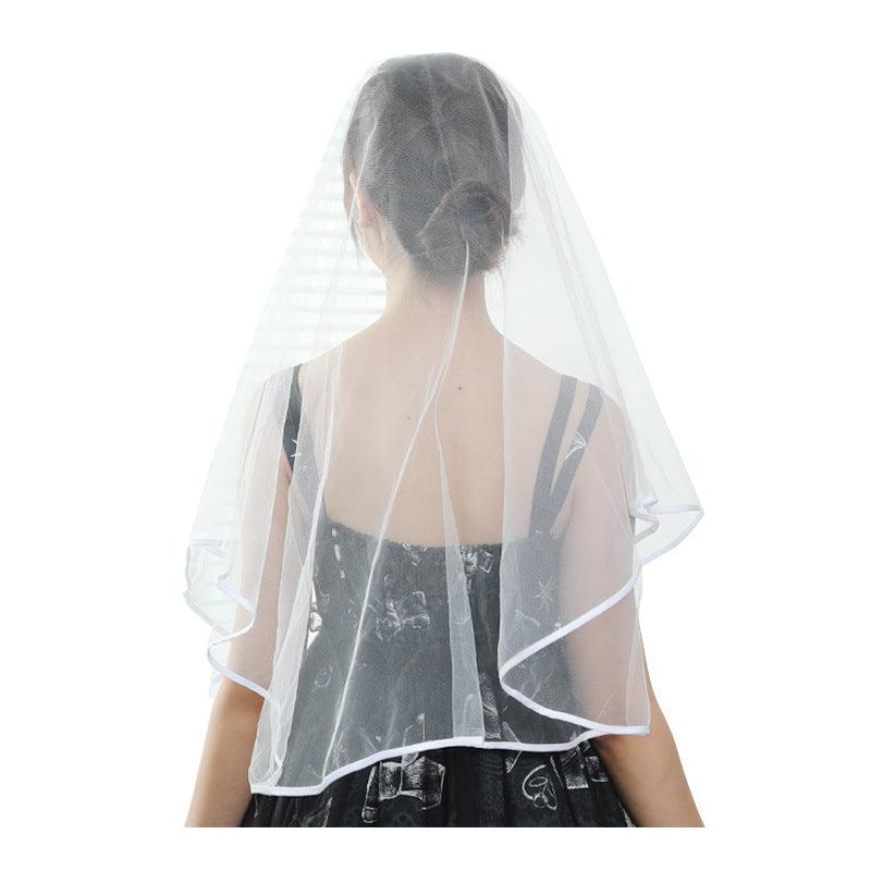Single covered veil with claved veil fascinator 654363758134 - COCOMELODY