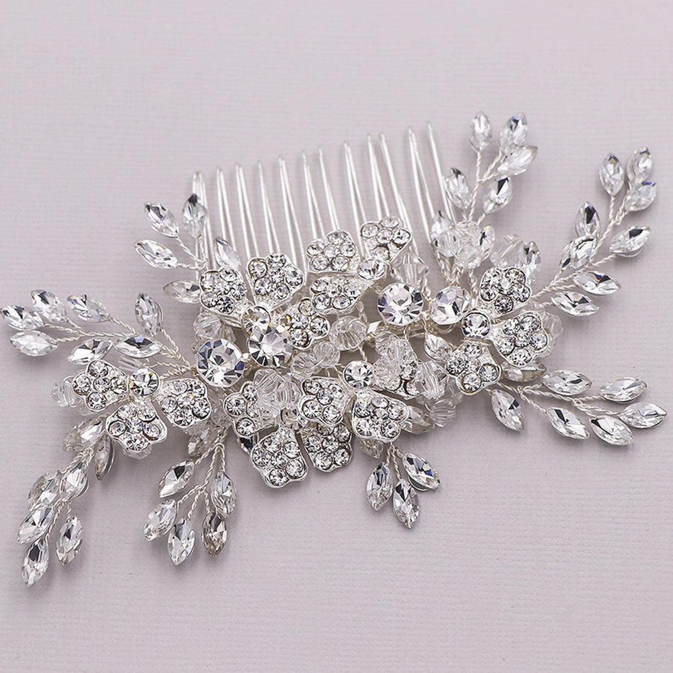 Bridal alloy crystal hair comb insert comb  675547355878
