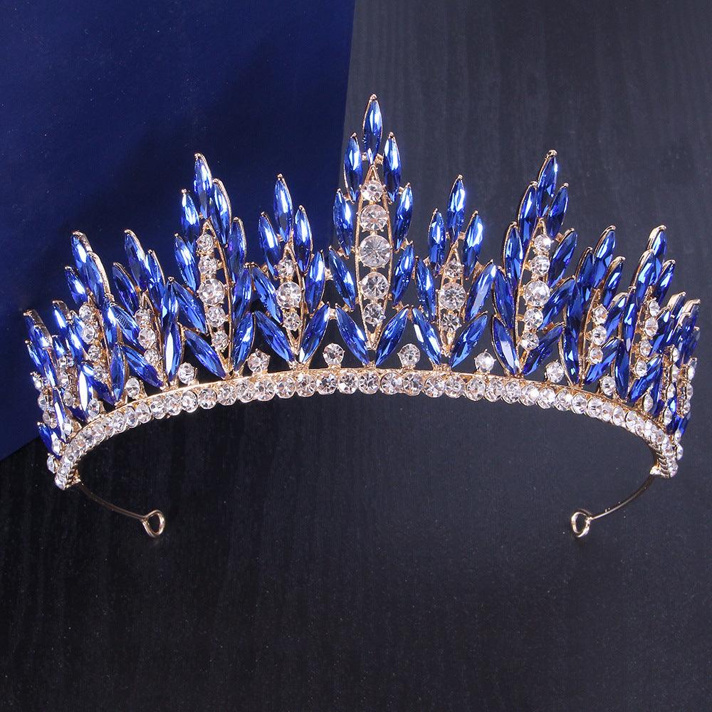 Full diamond super flash half round crown bride wedding headwear photography with makeup styling up-hair crown 677485871099