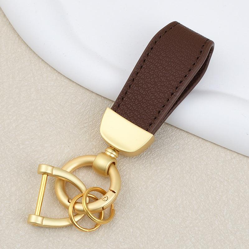 Men's car leather keychain candy-colored couple key pendant 710225427541 - COCOMELODY