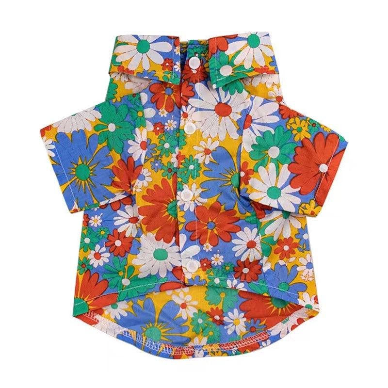 Puppy flower shirt Teddy base pet supplies 782385874060