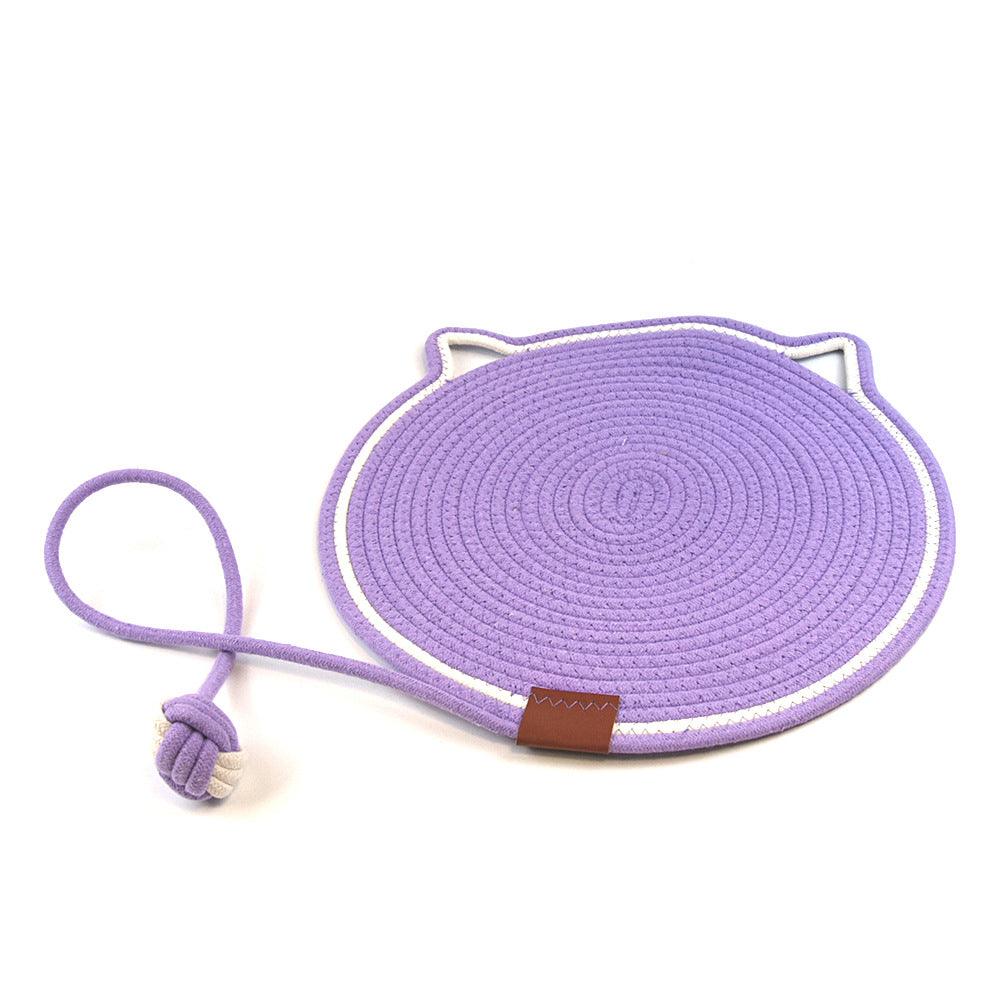 Woven cotton string cat scratch mat self hi ball one washable claw sharpener pet supplies 790272554865 - COCOMELODY