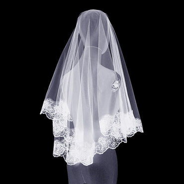 Halloween headwear Ghost bridal veil black short 639316031571 - COCOMELODY