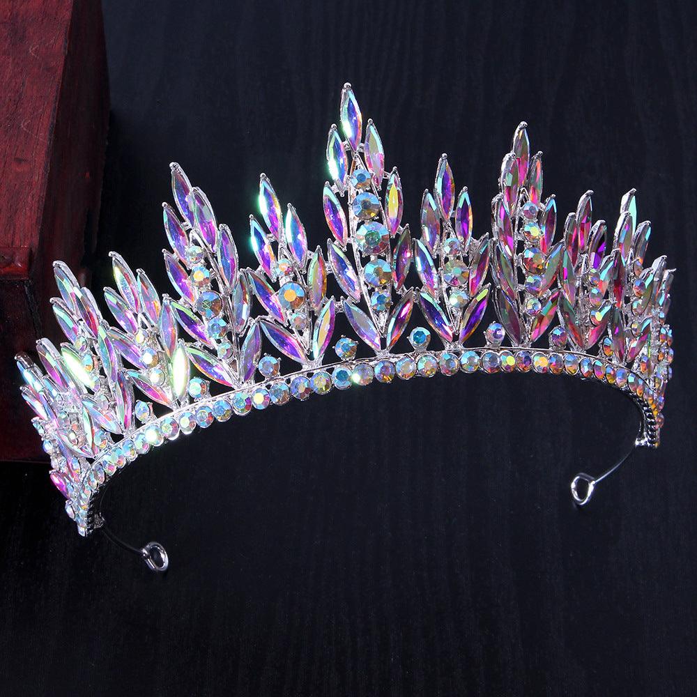 Full diamond super flash half round crown bride wedding headwear photography with makeup styling up-hair crown 677485871099