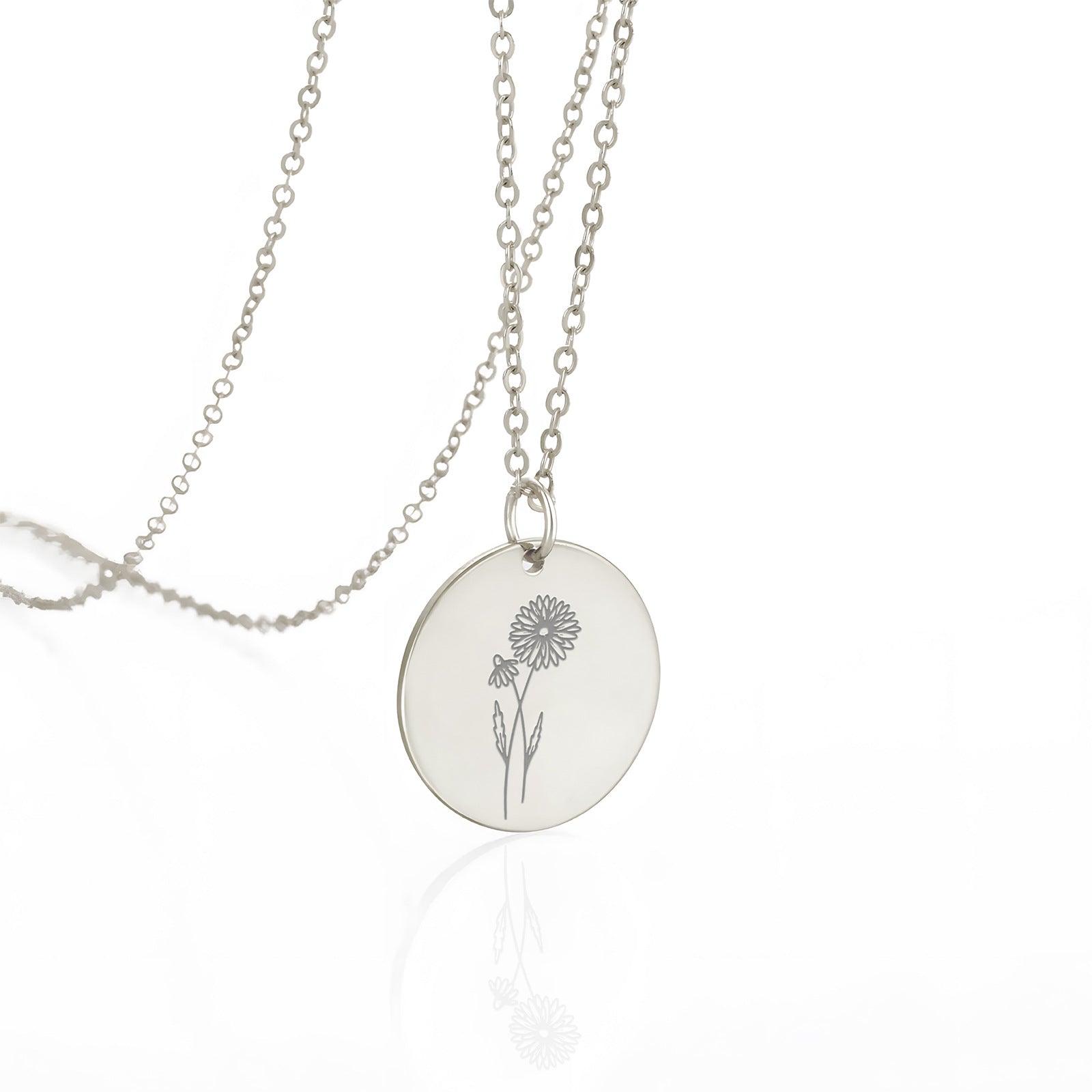 Personalized fashion versatile round necklace 792185123099 - COCOMELODY