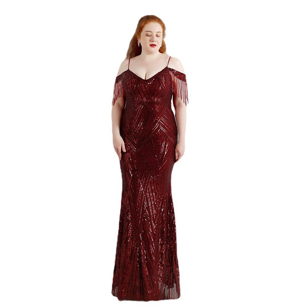 Trumpet-Mermaid Floor Length Sequins Evening Dress 646432156638 - COCOMELODY