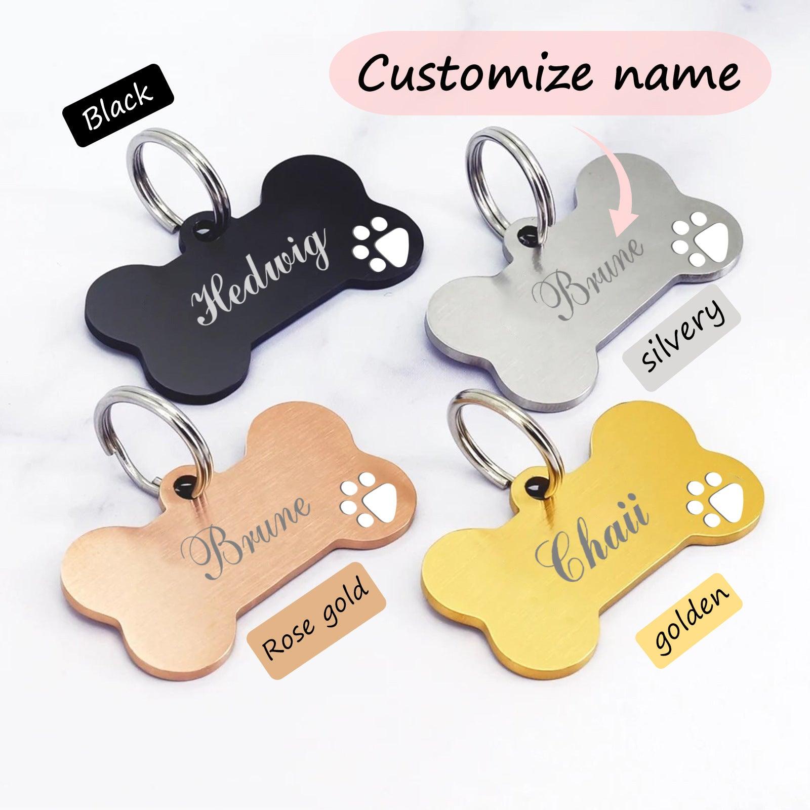 Creative nameplate engraved pet stainless steel pet metal ID dog tag 807675011388 - COCOMELODY
