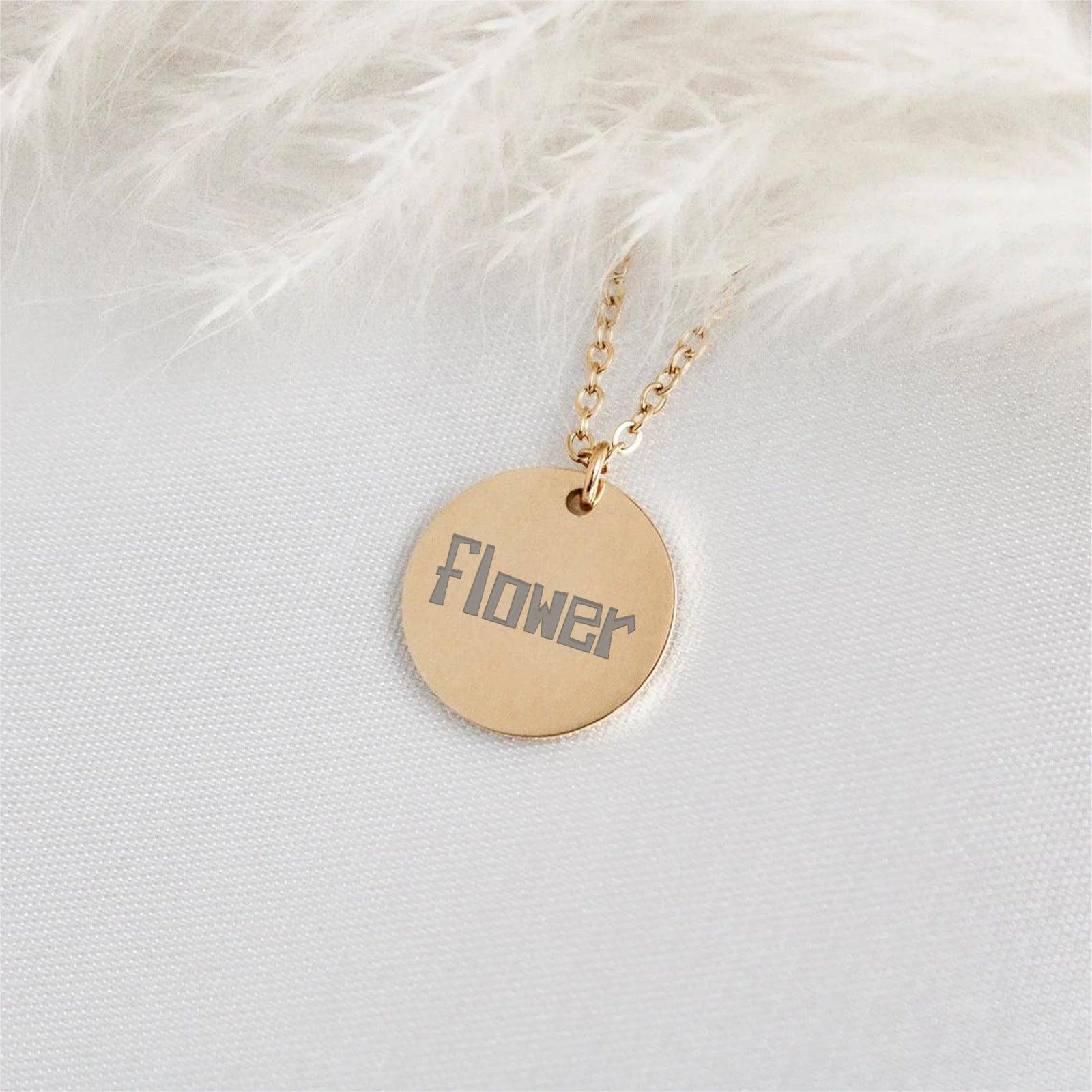 Personalized fashion versatile round necklace 792185123099 - COCOMELODY