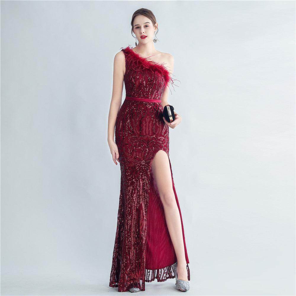 Trumpet-Mermaid Floor Length Sequins Evening Dress 732575208183 - COCOMELODY