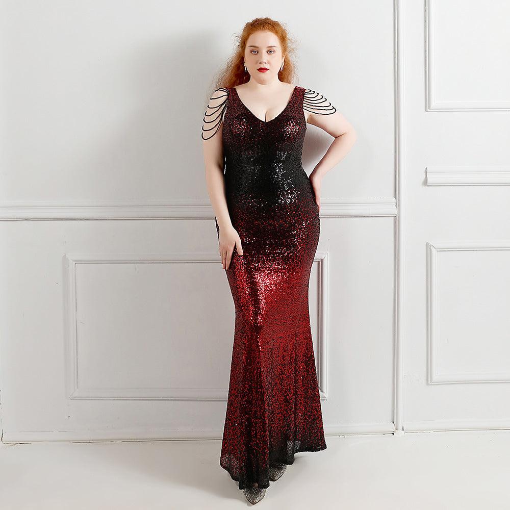 Trumpet-Mermaid Floor Length Sequins Evening Dress 647184898598 - COCOMELODY