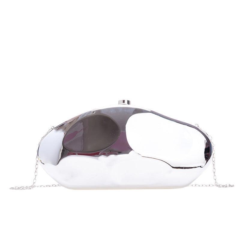 Niche design metal acrylic bag shaped stone hand bag banquet fashion exquisite small bag 799845346236 - COCOMELODY