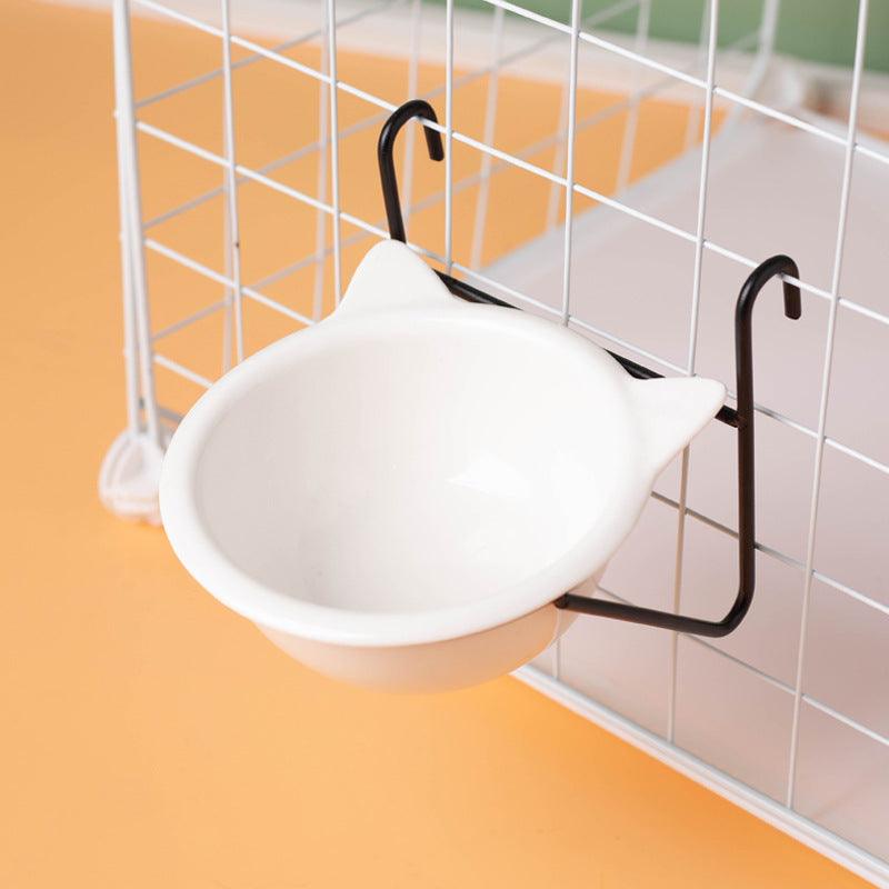 Hanging ceramic cat bowl Drinking bowl anti-upset fixed hanging cage 719925463826 - COCOMELODY