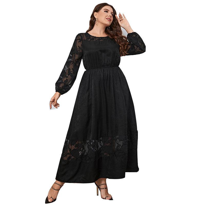 A-Line Ankle Length Lace Dress 683689364893 - COCOMELODY