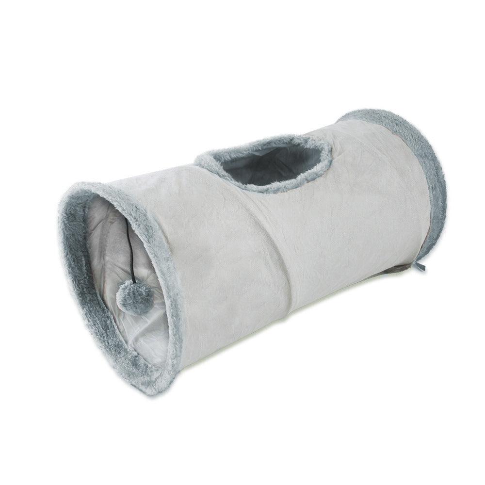 Pet cat aisle can hold folding suede cat pipe puzzle cat toy drill bucket 657151126511 - COCOMELODY