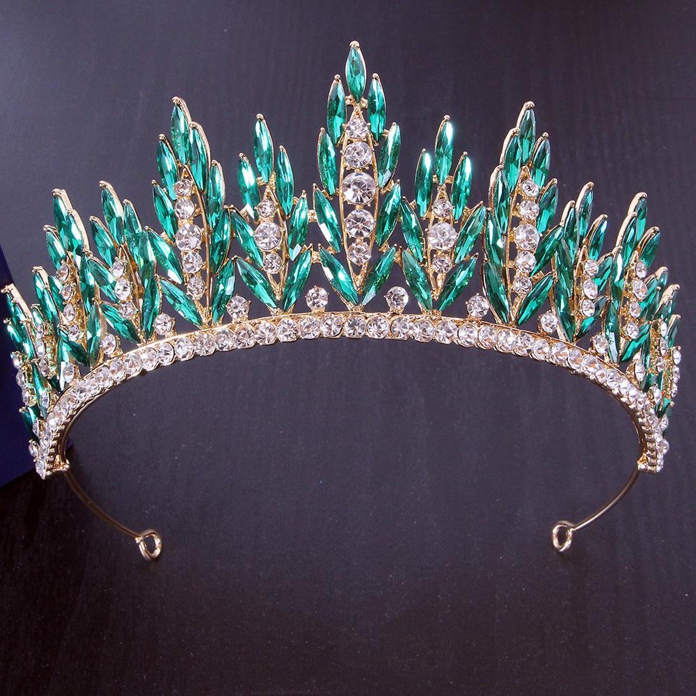 Full diamond super flash half round crown bride wedding headwear photography with makeup styling up-hair crown 677485871099
