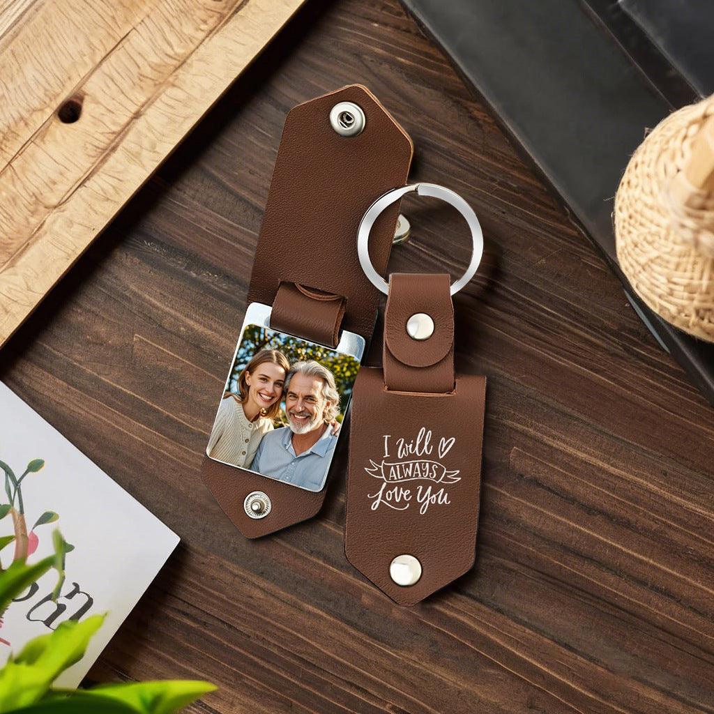 DIY printed leather aluminum key chain PU leather creative gift 837230735708 - COCOMELODY