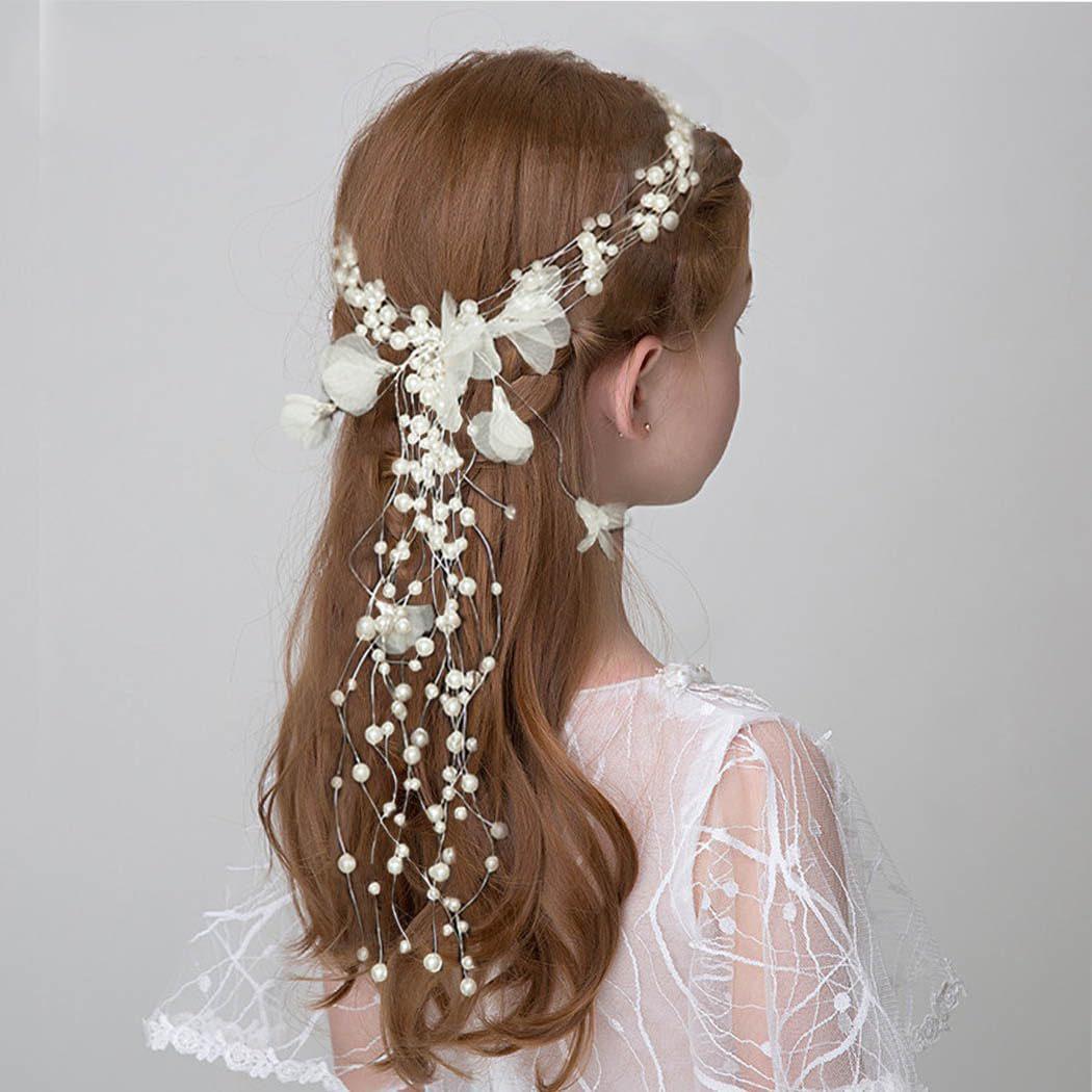 Wedding Hair Accessories for Kids, Flower Girl Hair Accessory, Princess Headpiece Flower Girl Headpiece Accessories for Birthday Party 753852830085 - COCOMELODY