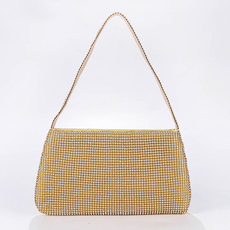 Diamond set trapezoid diamond evening bag 789232822034 - COCOMELODY