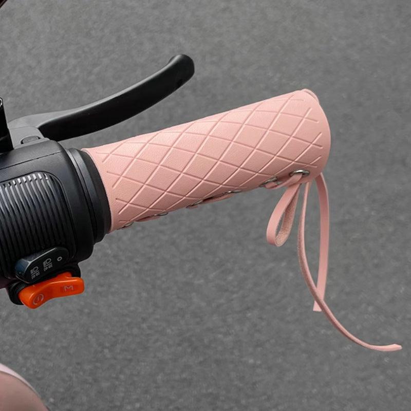 Vintage leather bike handle covers adjustable mountain bike accessories 717121092258 - COCOMELODY