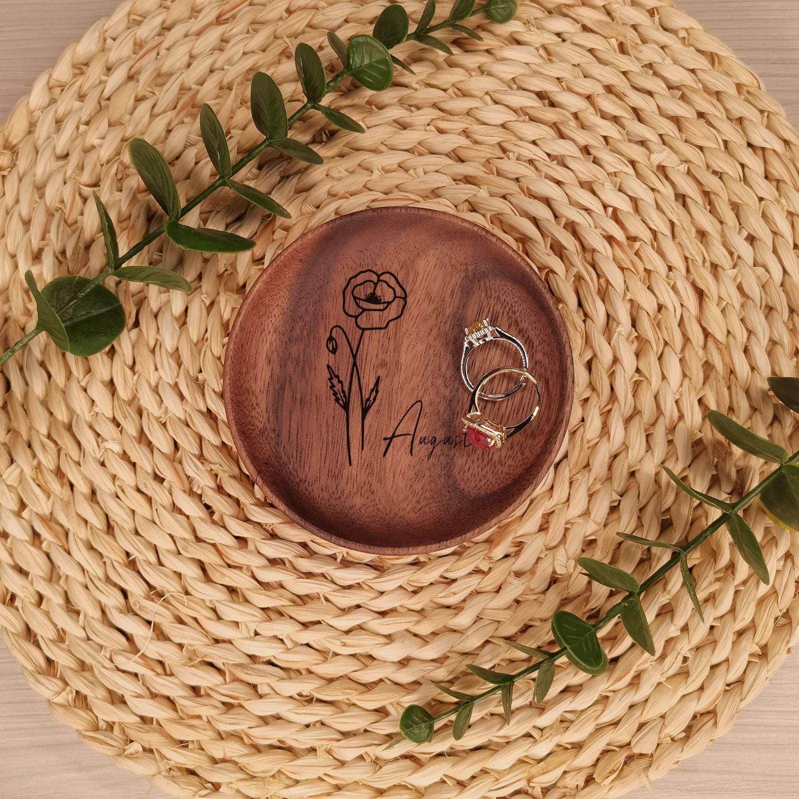 Personalized ring tray Wedding ring jewelry tray 781204397124 - COCOMELODY