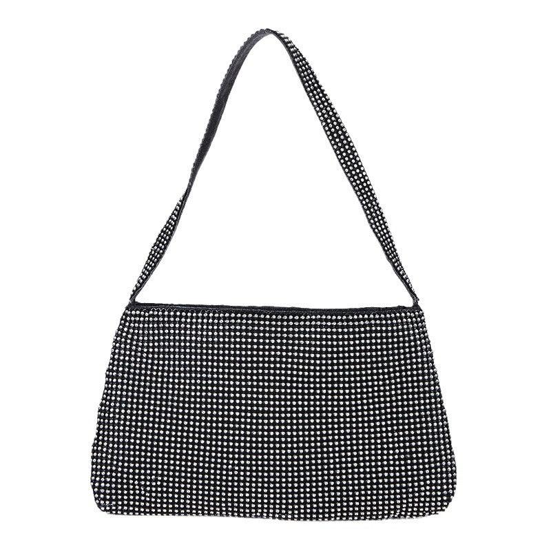 Diamond set trapezoid diamond evening bag 789232822034 - COCOMELODY