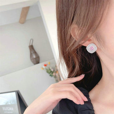 Zircon stud earrings 674517150314 - COCOMELODY