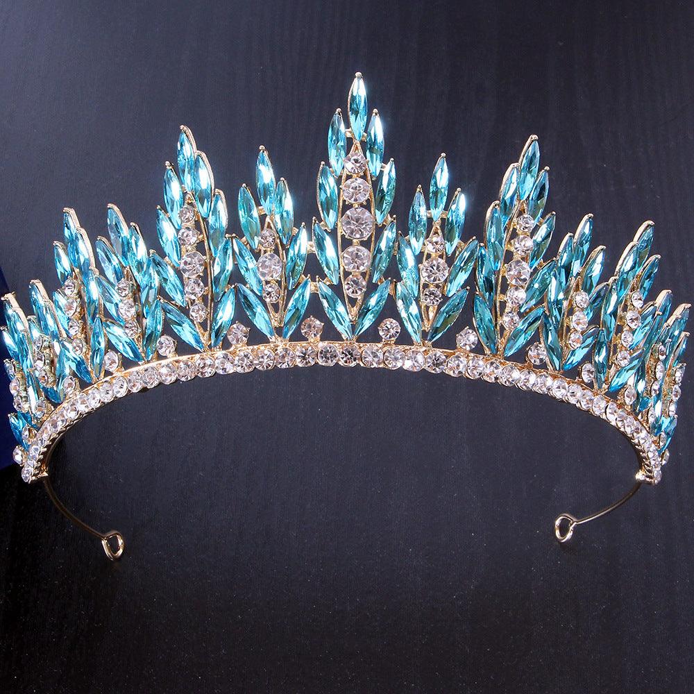 Full diamond super flash half round crown bride wedding headwear photography with makeup styling up-hair crown 677485871099