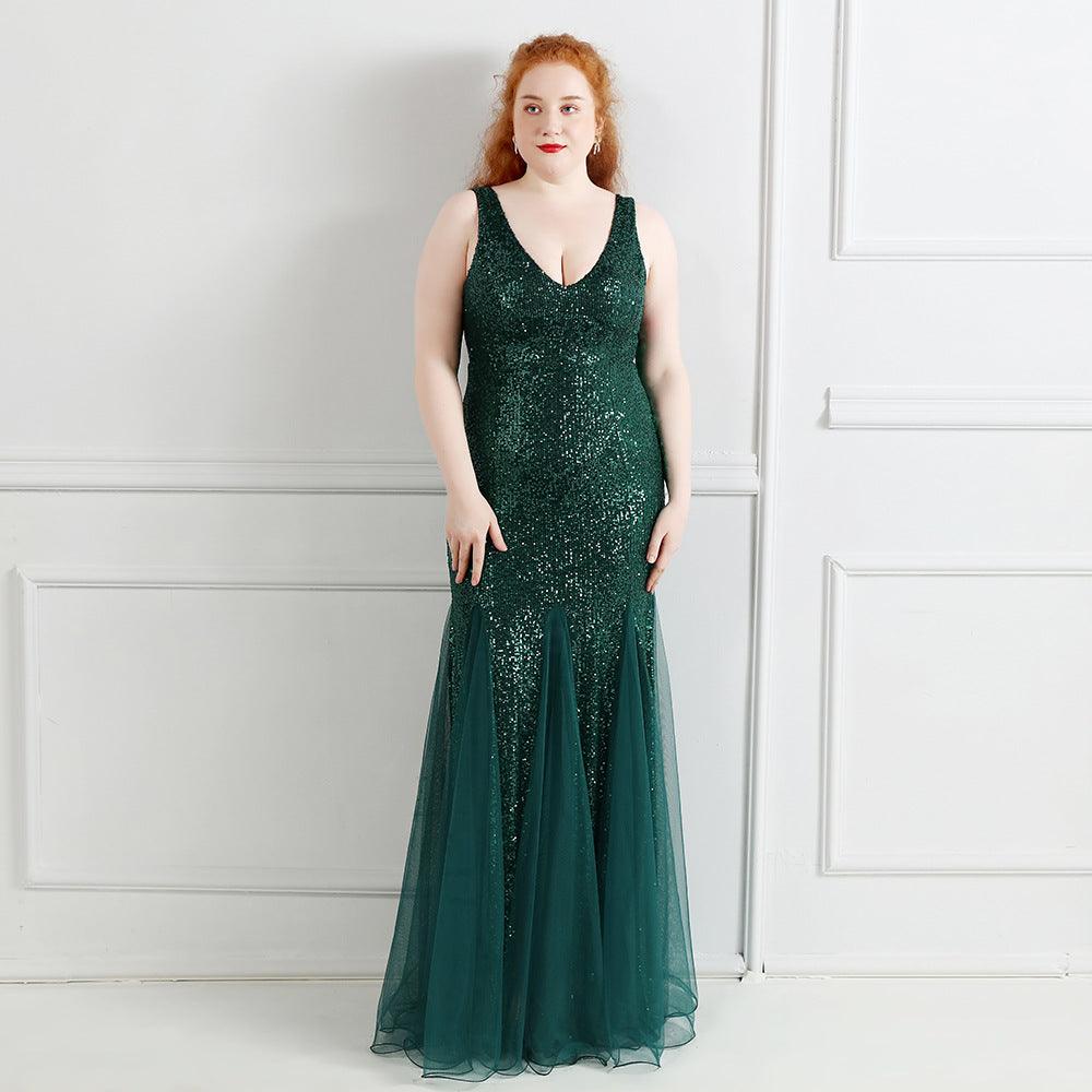 Sheath-column floor length sequined dress 646647576334 - COCOMELODY