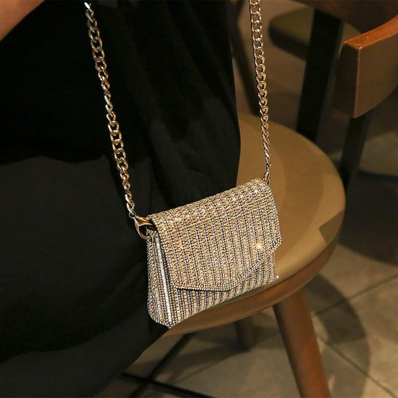 Rhine-diamond bag mini chain bag with sequins 716467540765 - COCOMELODY