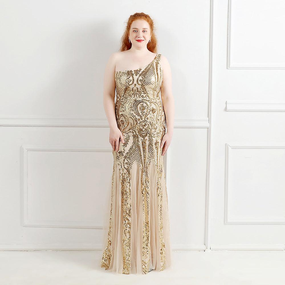 Trumpet-Mermaid Floor Length Sequins Evening Dress 646646504054 - COCOMELODY