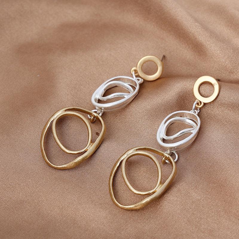 Temperament light luxury earpin fashion simple all matching earrings 672030684857 - COCOMELODY