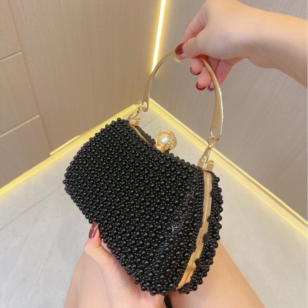 Pearl Tote Party Dress Party bag Evening bag Diagonal dinner bag 758596864368 - COCOMELODY