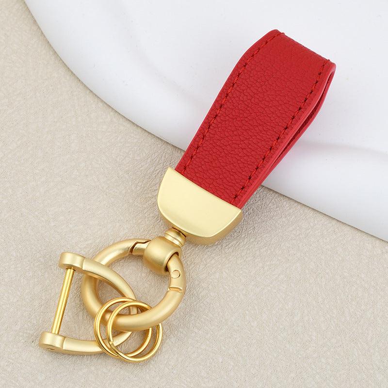Men's car leather keychain candy-colored couple key pendant 710225427541 - COCOMELODY