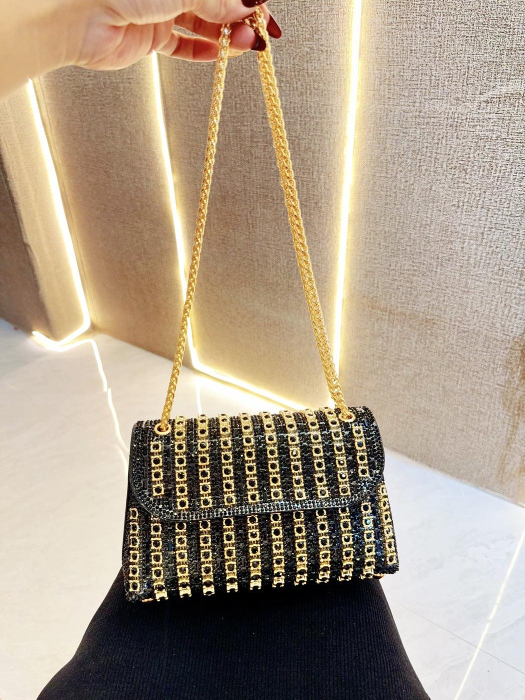 Vintage underarm bag Stylish rhinestone small bag Shoulder Bag Crossbody dinner bag 777753447631 - COCOMELODY
