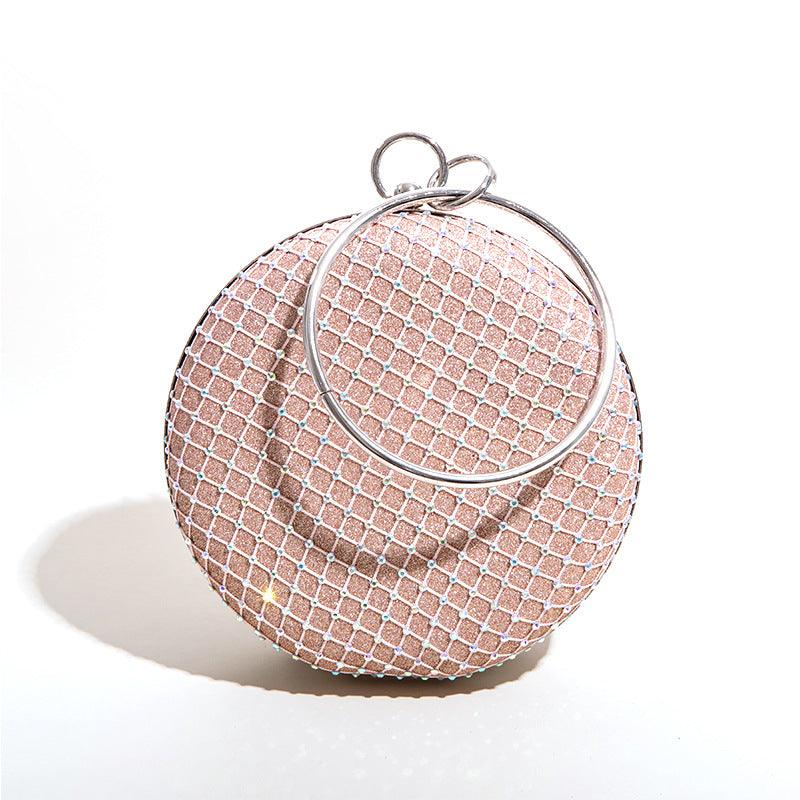 Small round bag ins Holding diamond-studded dinner bag Round jackhammer bag 640797477916 - COCOMELODY